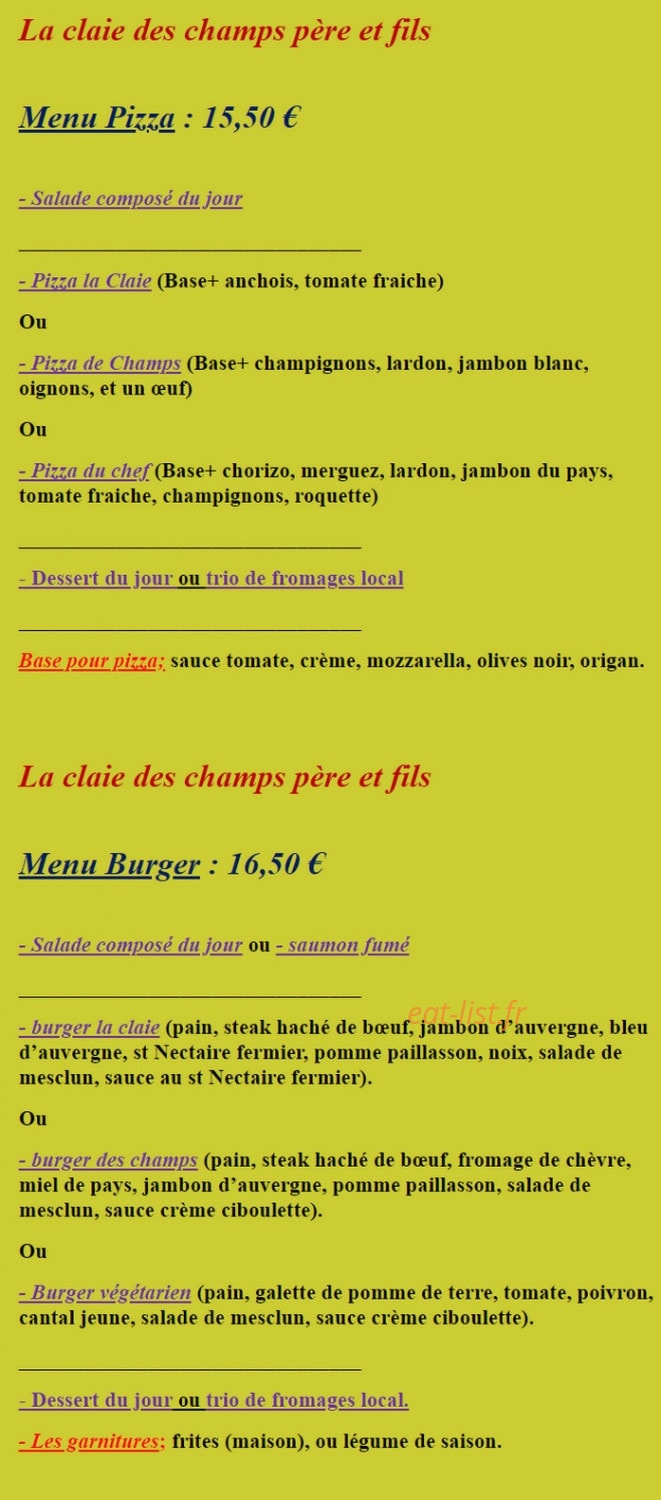 La Claie des Champs — carte page 2