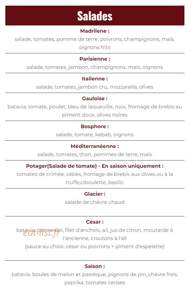 Le Glacier — carte page 1
