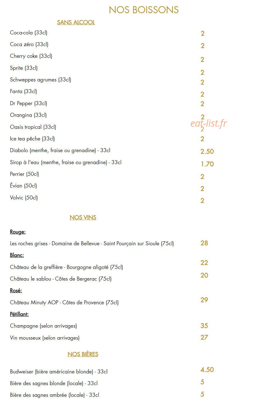 Oncle Sam's — carte page 15