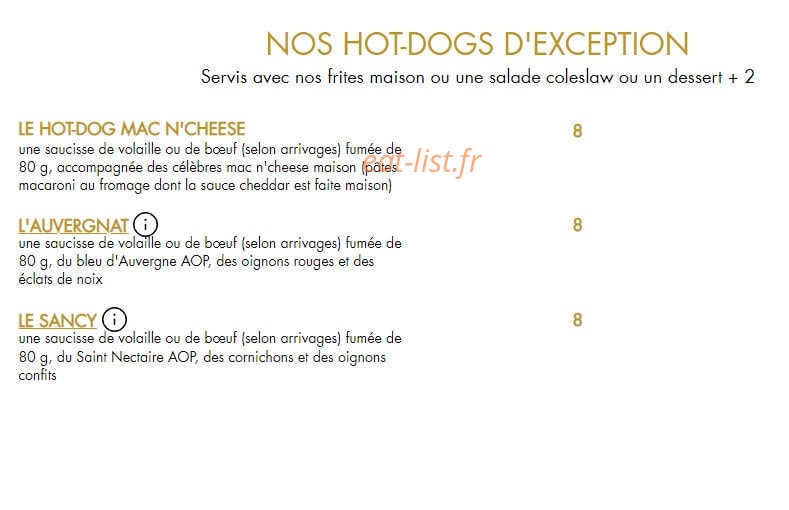 Oncle Sam's — carte page 8