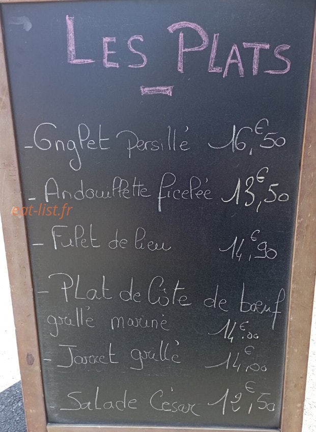 Auberge du Petit Tom — carte page 1