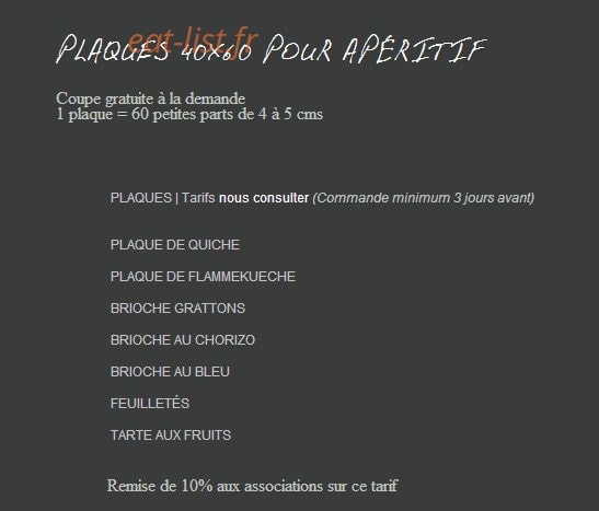 Limagne Pizza — carte page 4
