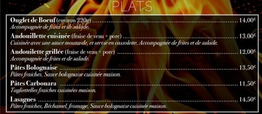 Pizzeria Ô'Nazadaire — carte page 1