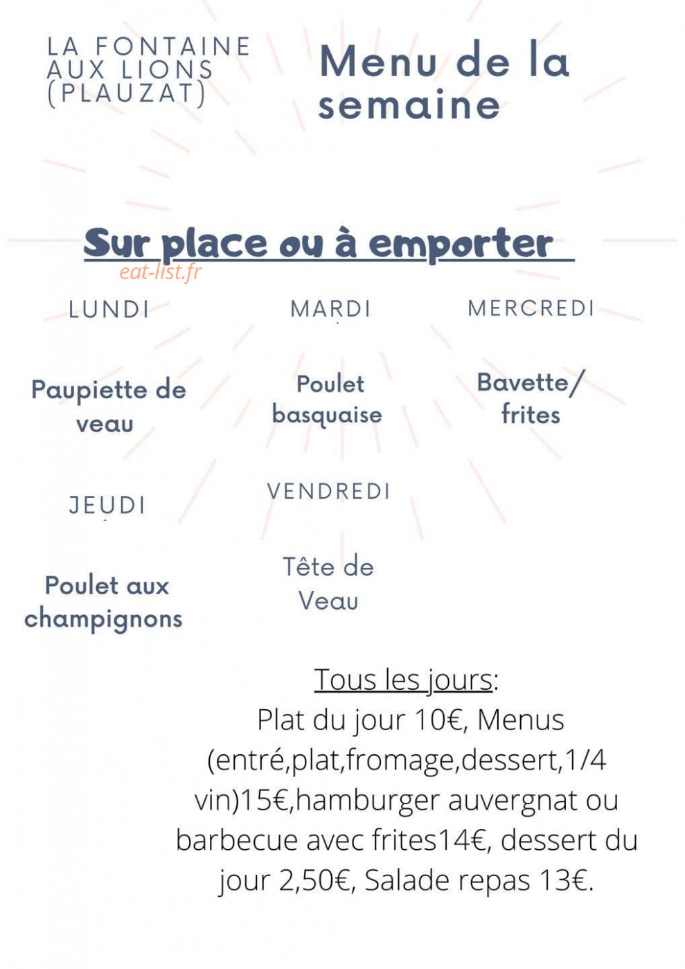 La Fontaine aux Lions — carte page 1