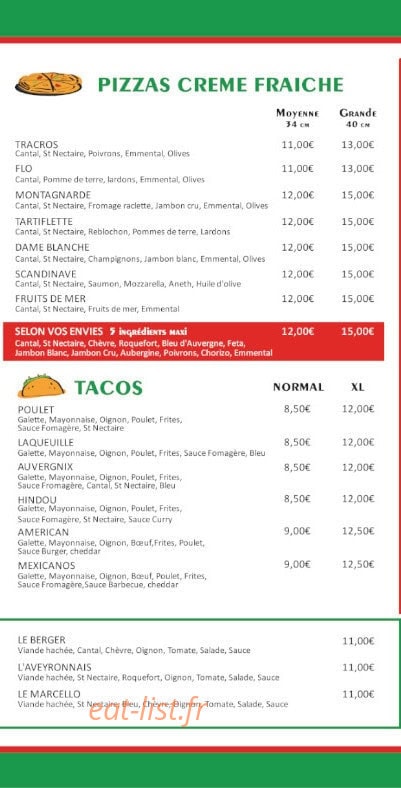 Marcello Pizzas — carte page 2