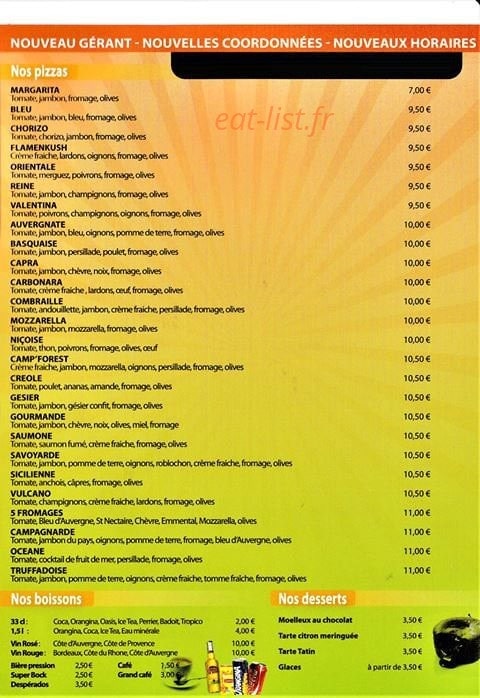 Master Food — carte page 2