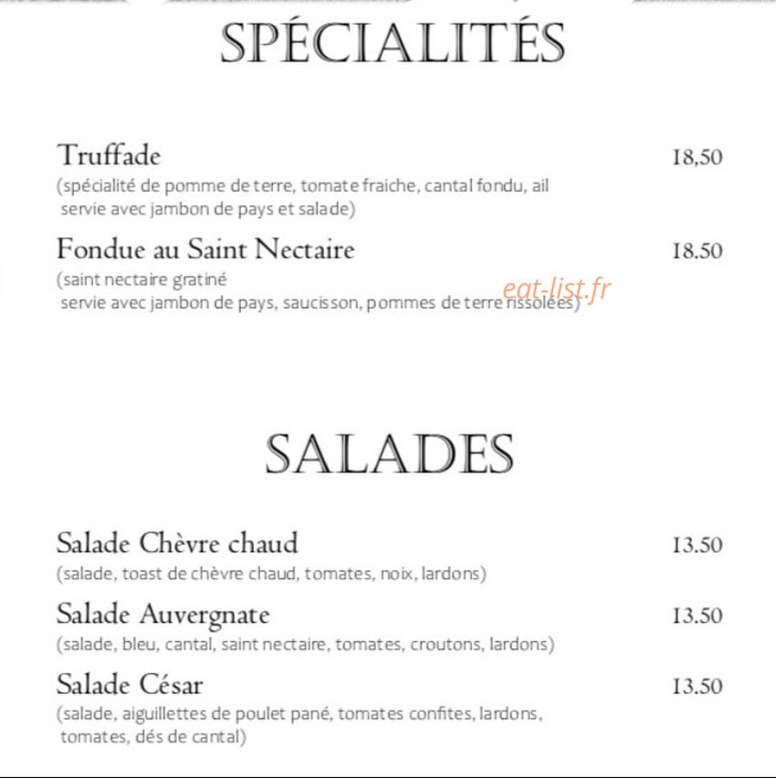 La Taverne du Lac — carte page 4