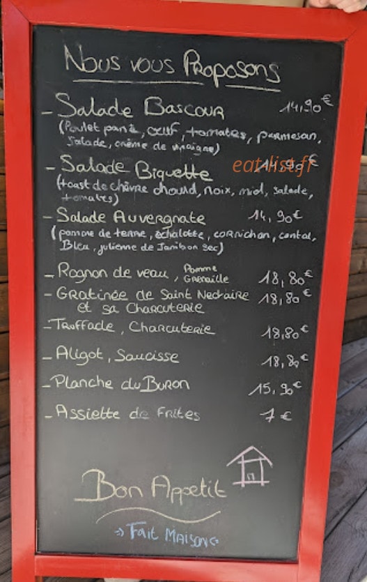 Le Buron de Chaudefour — carte page 1