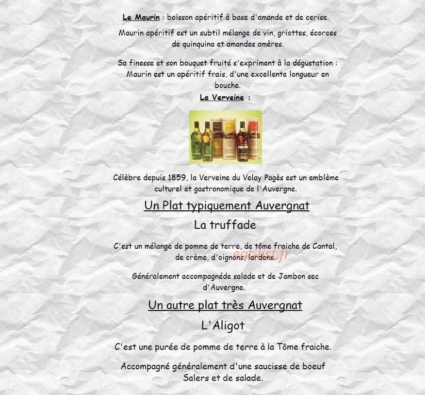 Au Montagnard — carte page 4