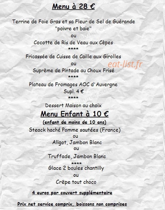 Au Montagnard — carte page 2