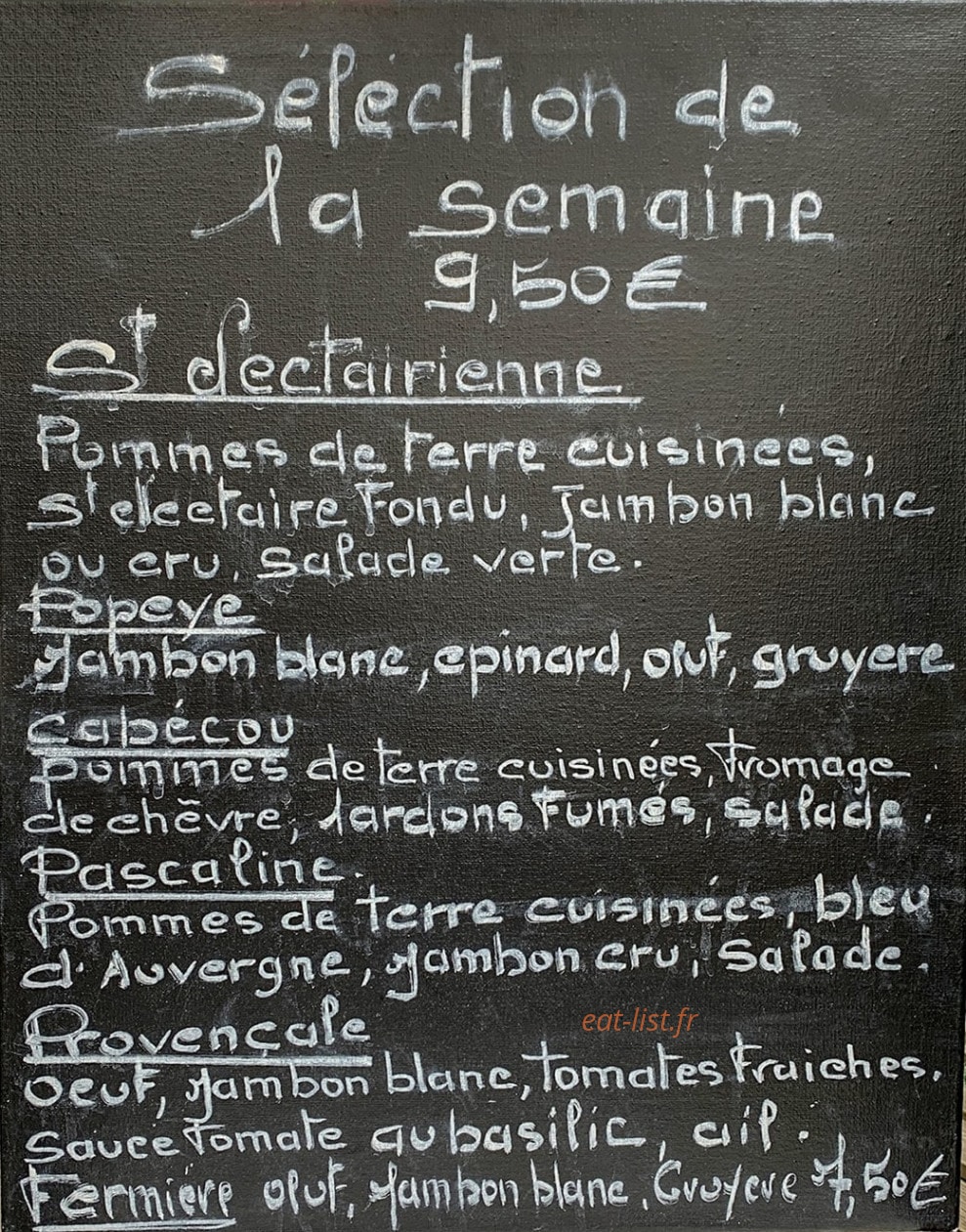 Creperie George Sand — carte page 1