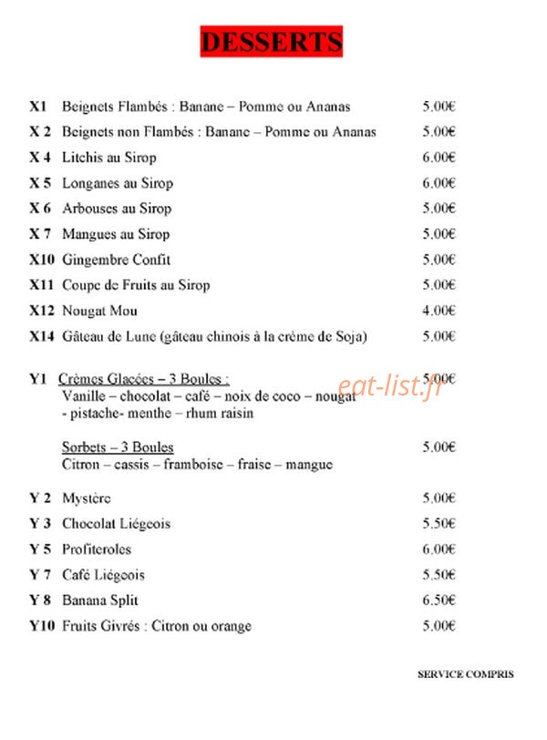 Le Relais D'asie — carte page 8