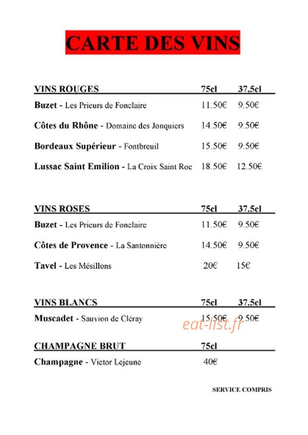 Le Relais D'asie — carte page 10