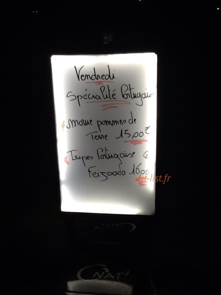 Carte et menu de Onat Brasserie à Cournon d'Auvergne — Les plats du jour