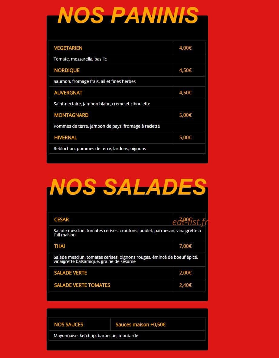Pizza Benfica — carte page 7