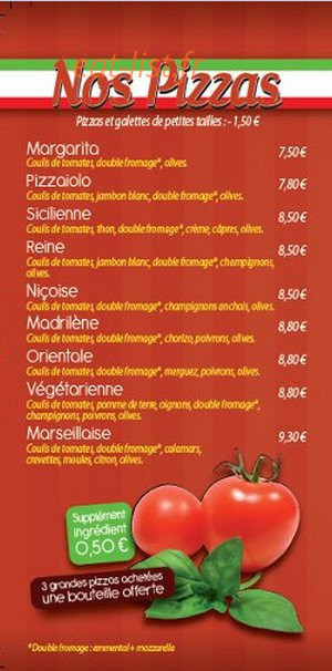 La Mie Fidèle — carte page 1