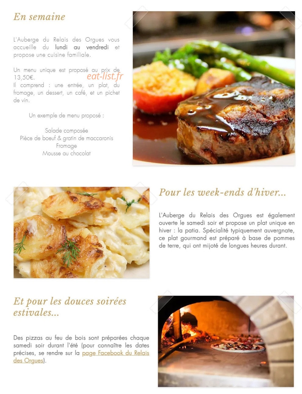 Le relais des orgues — carte page 1