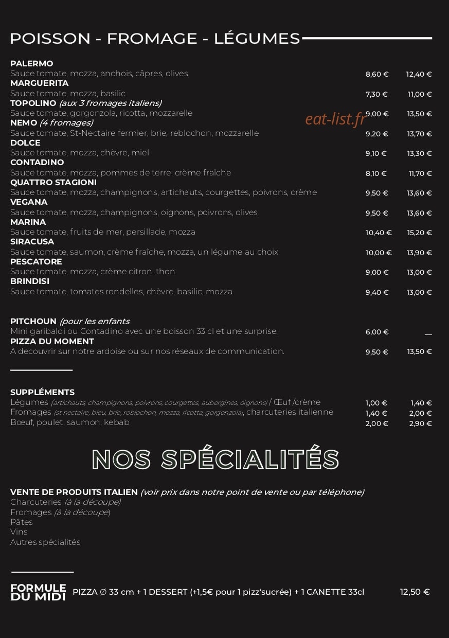 Pizza Maestro — carte page 3