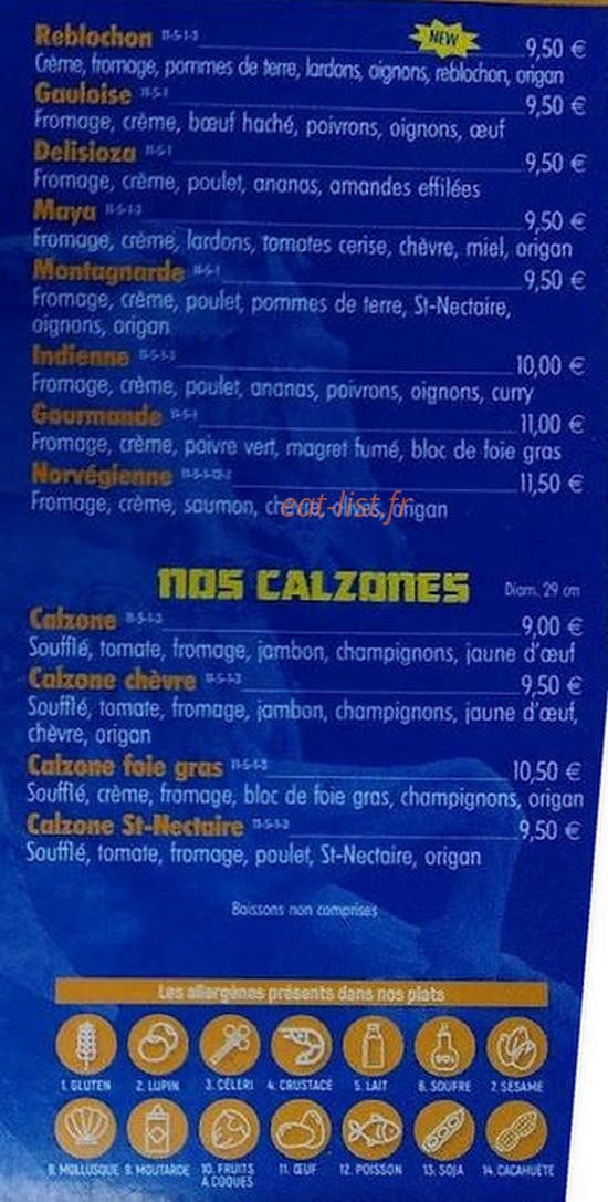 PizzArverne — carte page 3
