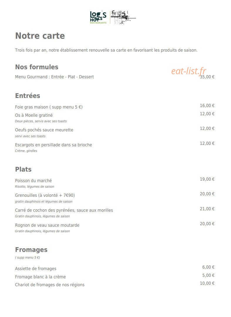 La Clairière — carte page 1
