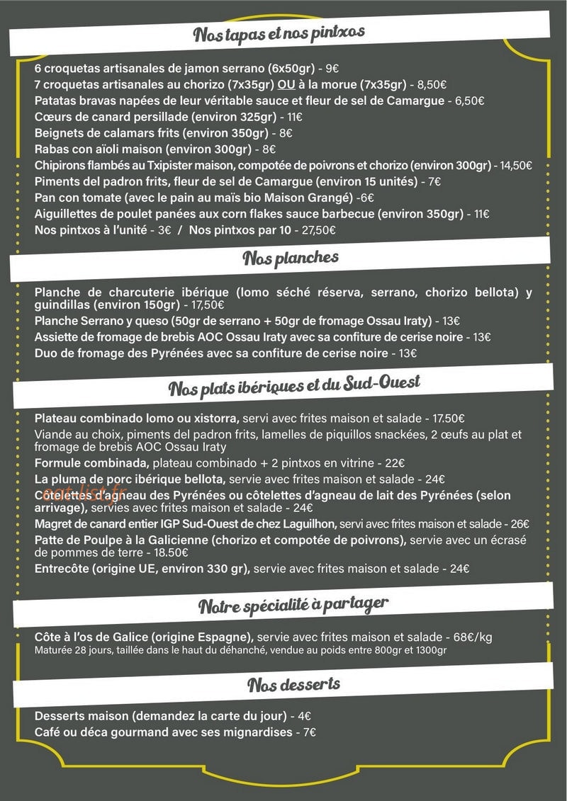 Au Dali Pau — carte page 2