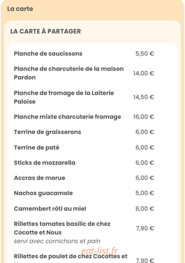 Babette Beer House — carte page 2