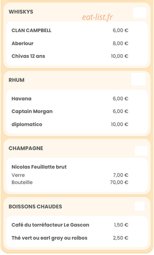 Babette Beer House — carte page 14