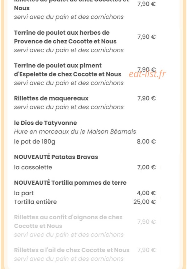 Babette Beer House — carte page 5