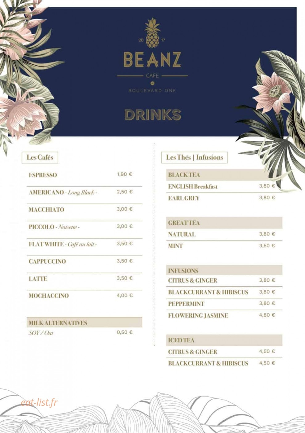 Beanz Cafe — carte page 13