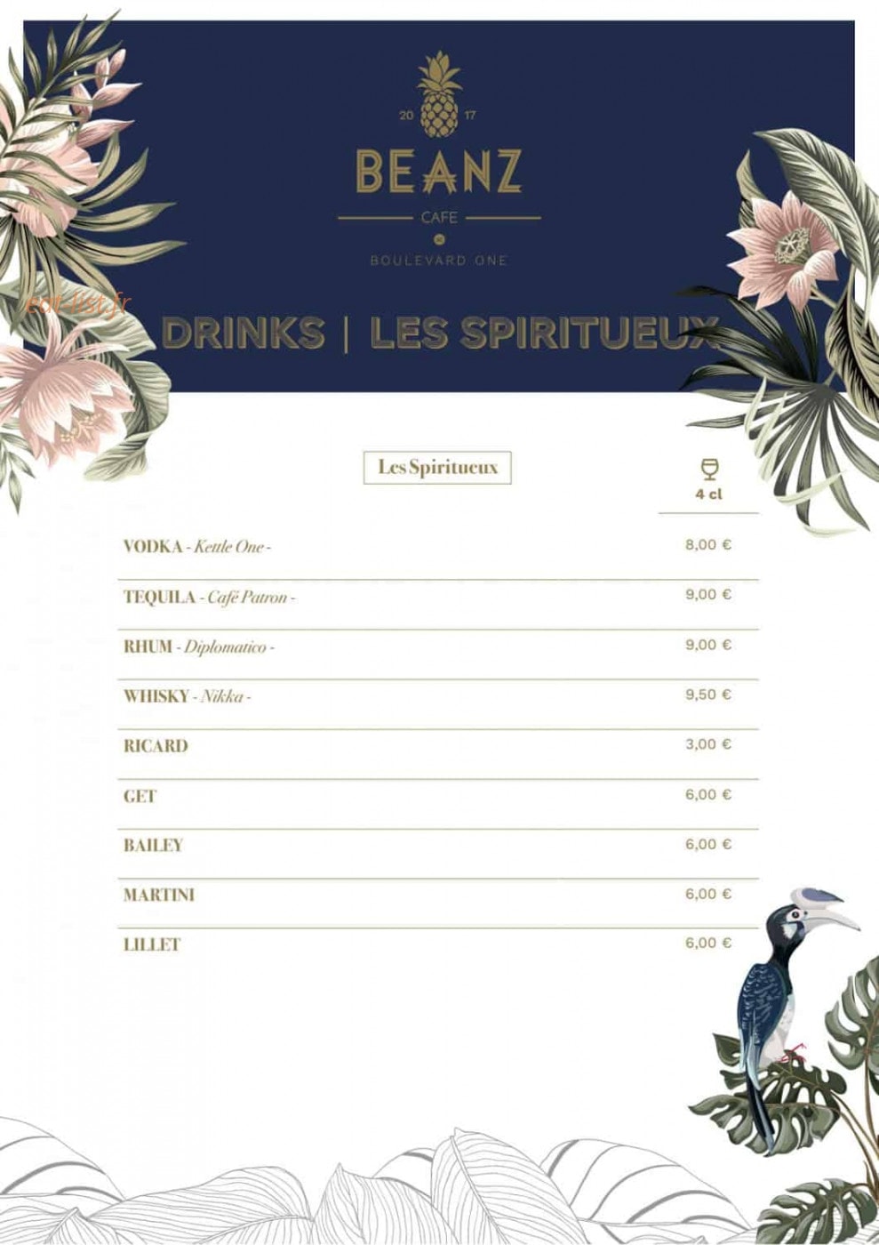 Beanz Cafe — carte page 10