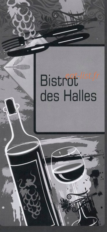 Bistrot des Halles — carte page 1