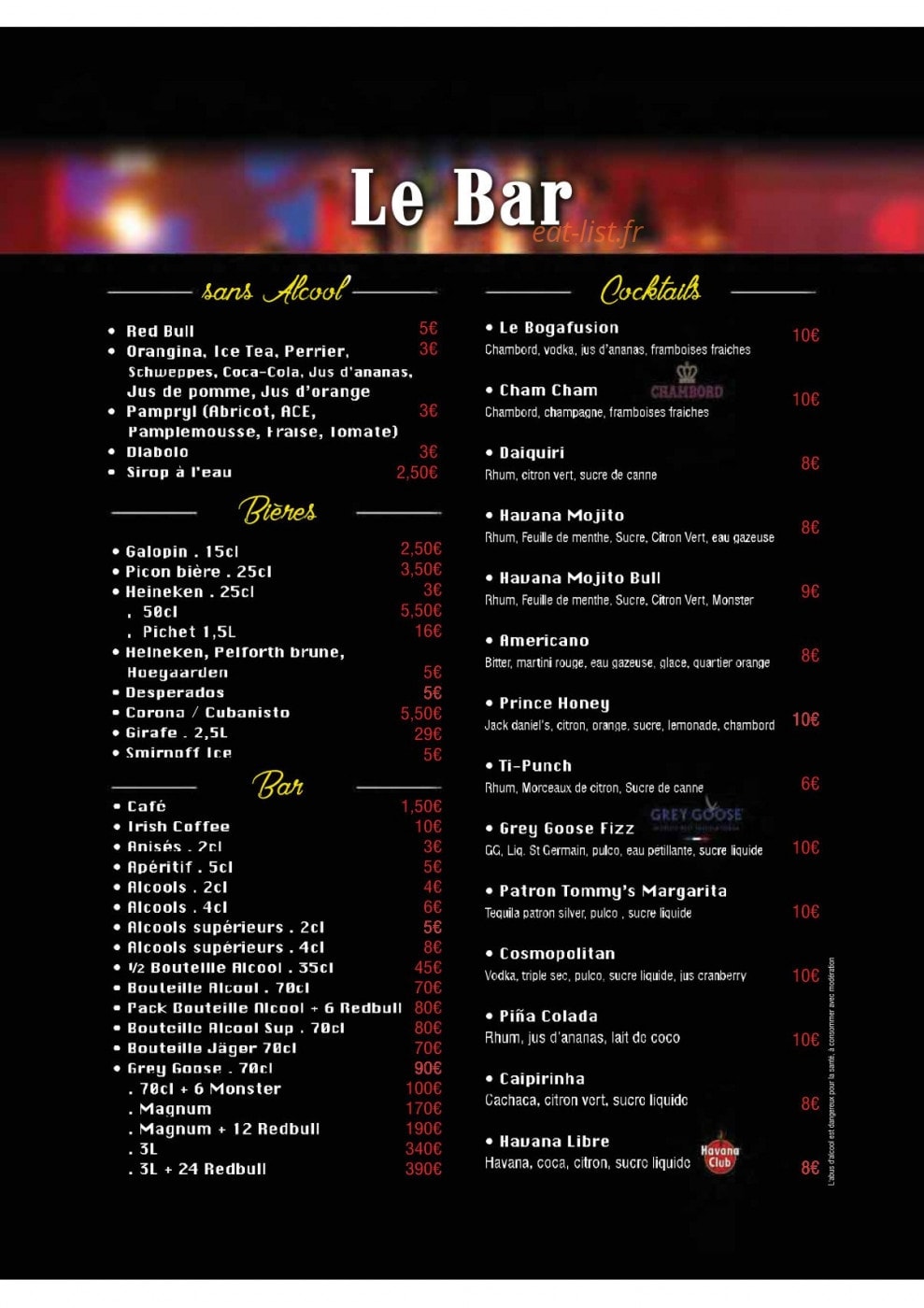 Boga Boga — carte page 3