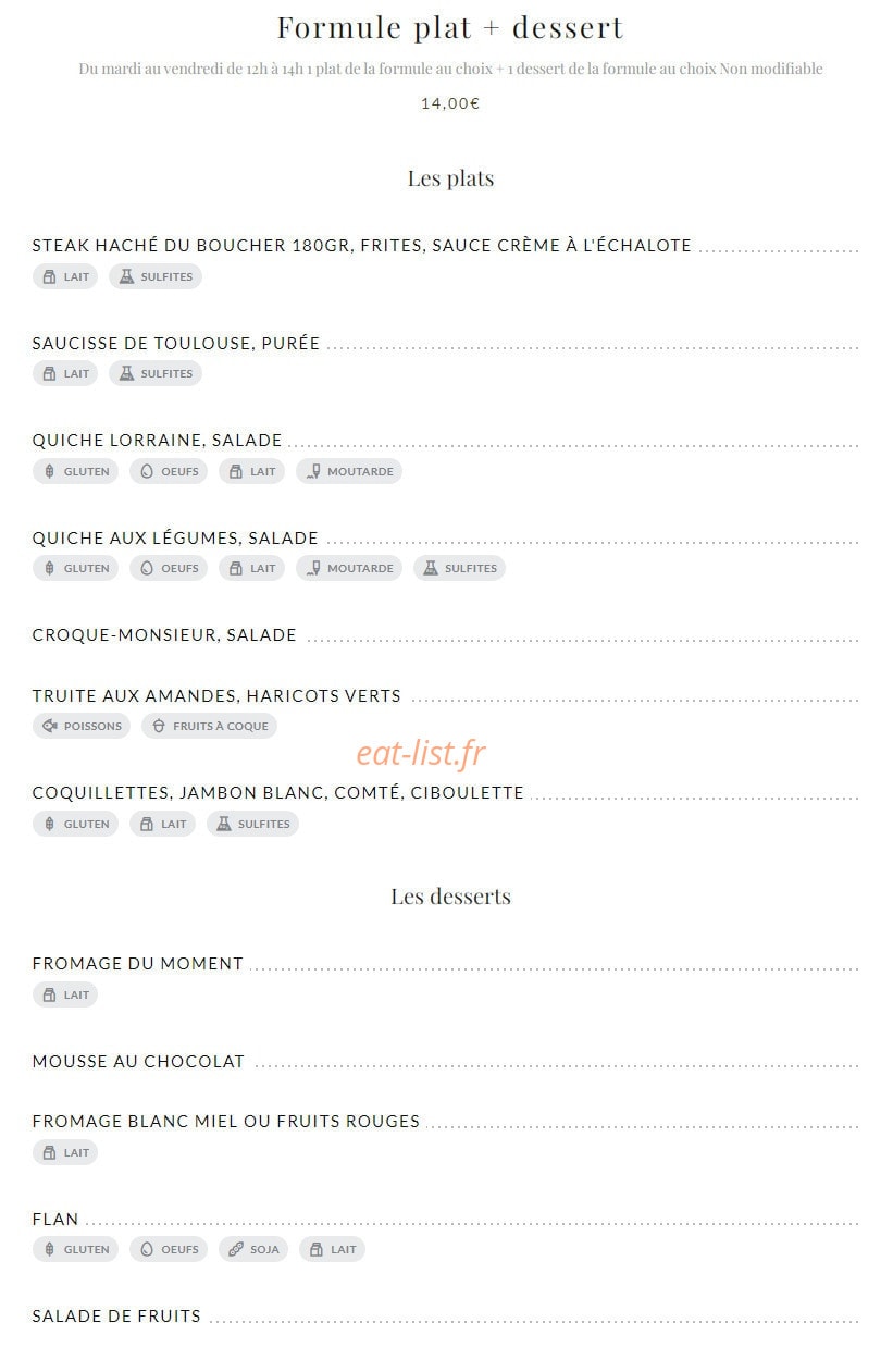 Brasserie Supervie — carte page 7