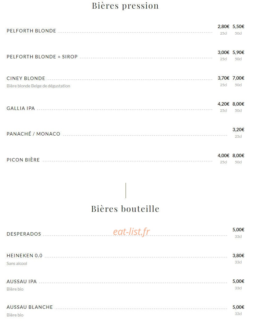 Brasserie Supervie — carte page 12