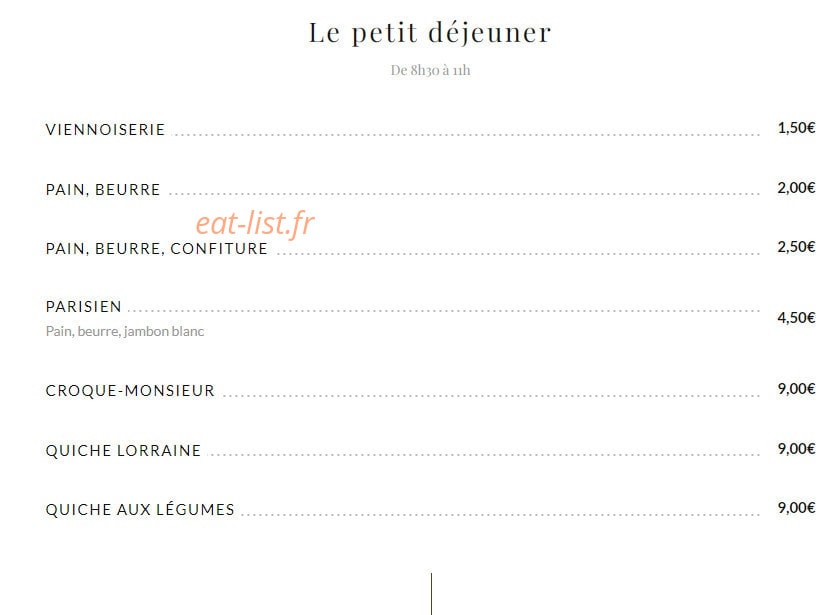 Brasserie Supervie — carte page 6