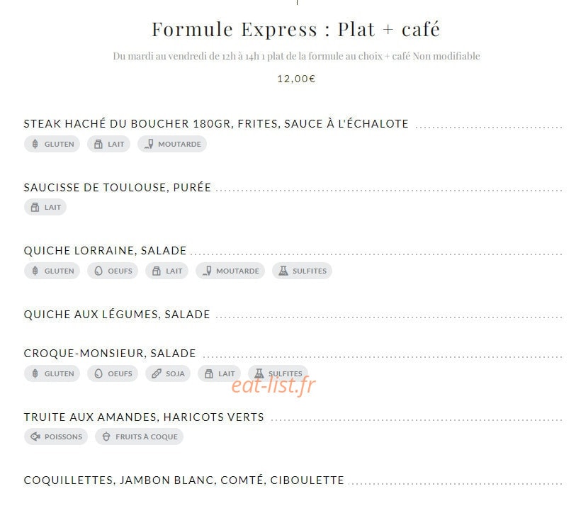 Brasserie Supervie — carte page 8
