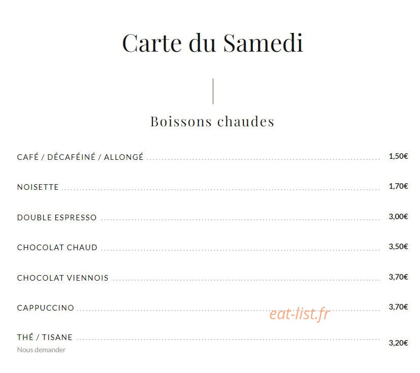Brasserie Supervie — carte page 19