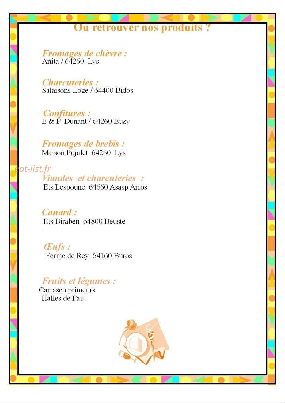 Chez Claire — carte page 5