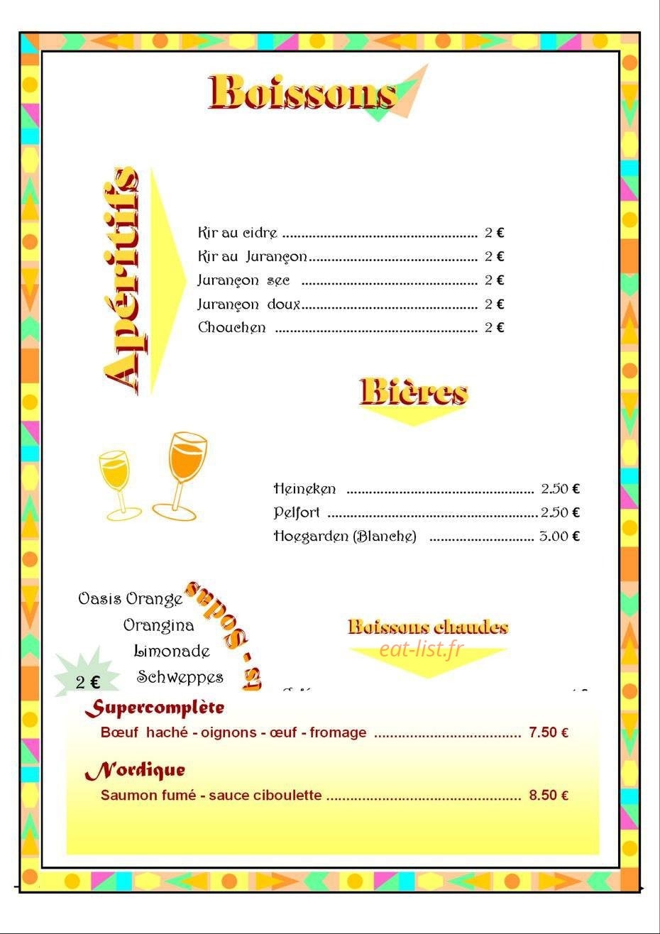 Chez Claire — carte page 6
