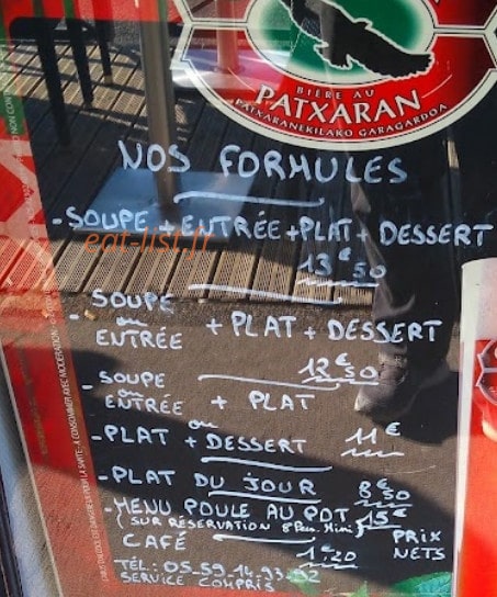 Chez Laurette — carte page 1