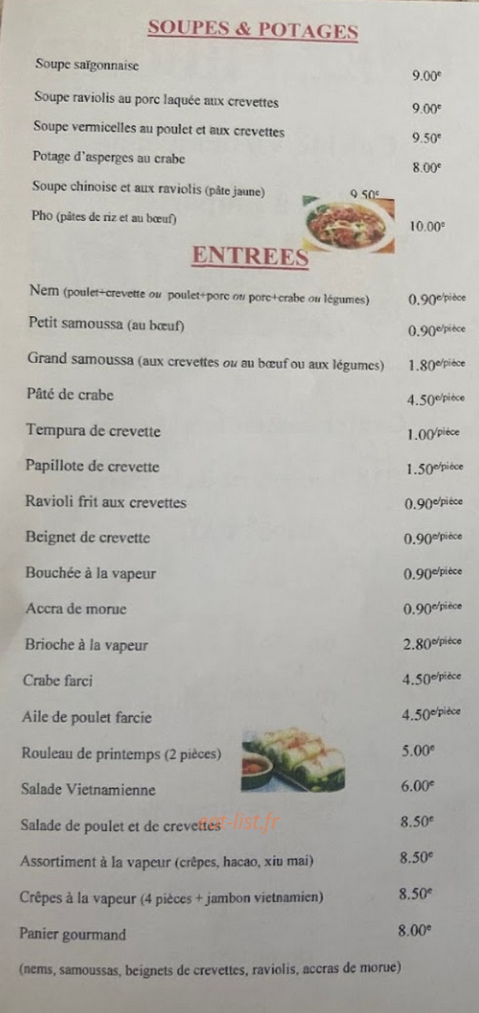 Chez Phuong — carte page 2