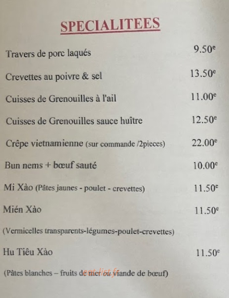 Chez Phuong — carte page 5
