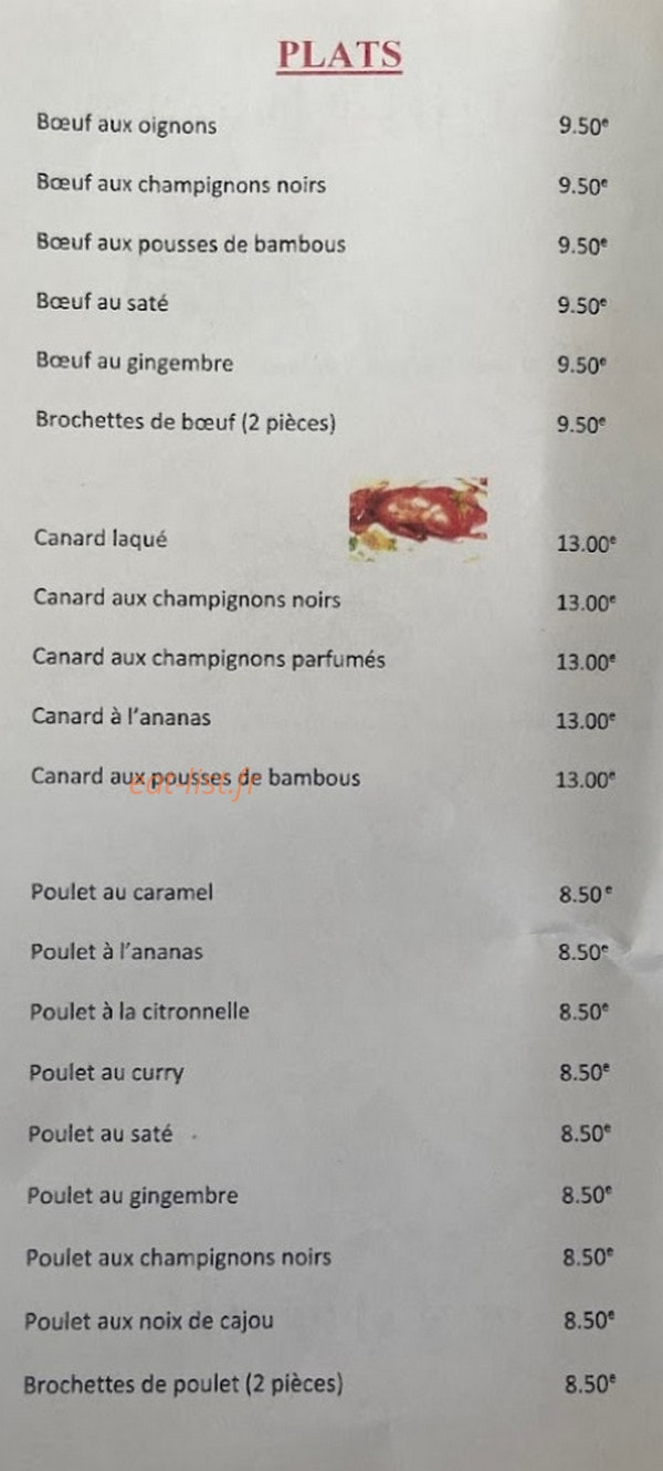 Chez Phuong — carte page 3