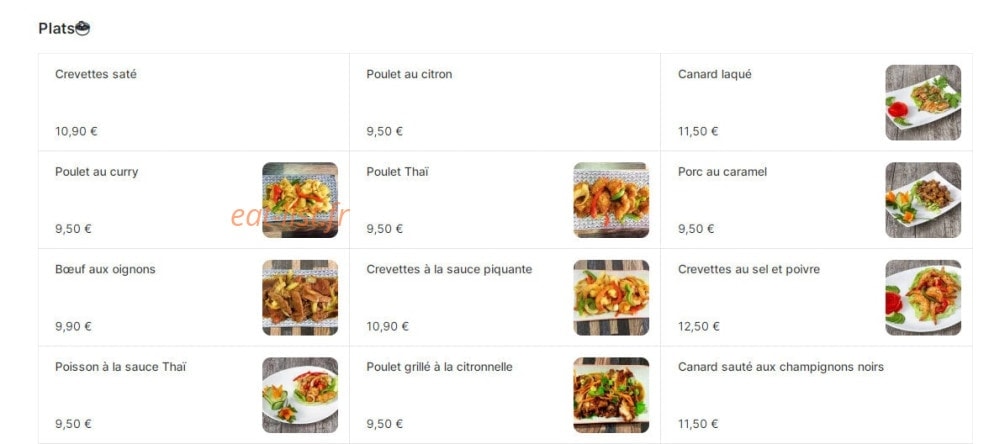 Chez Zoé — carte page 3