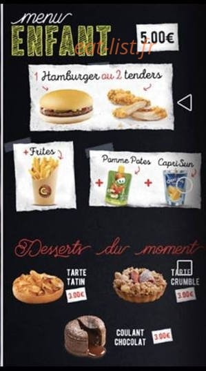 Chicken Crousty — carte page 4