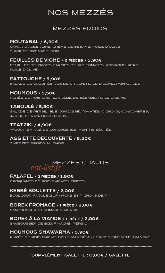 Goût d’orient — carte page 1