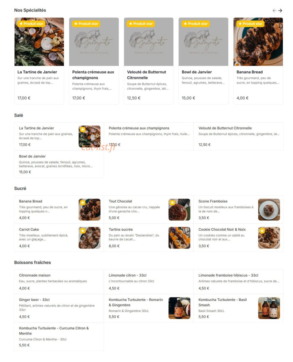 Grignote — carte page 1