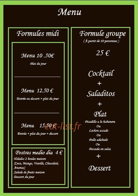 Habanita Chic — carte page 1