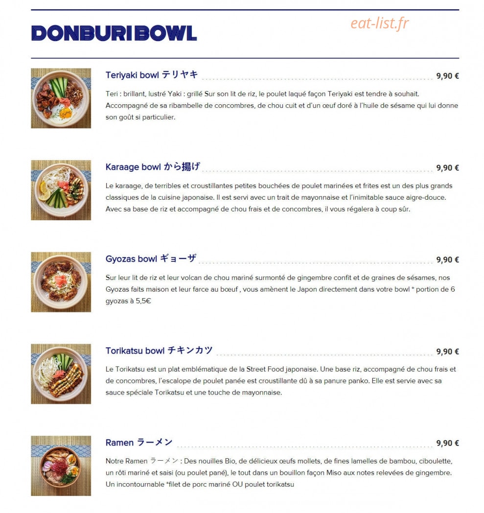 Home bowl — carte page 2