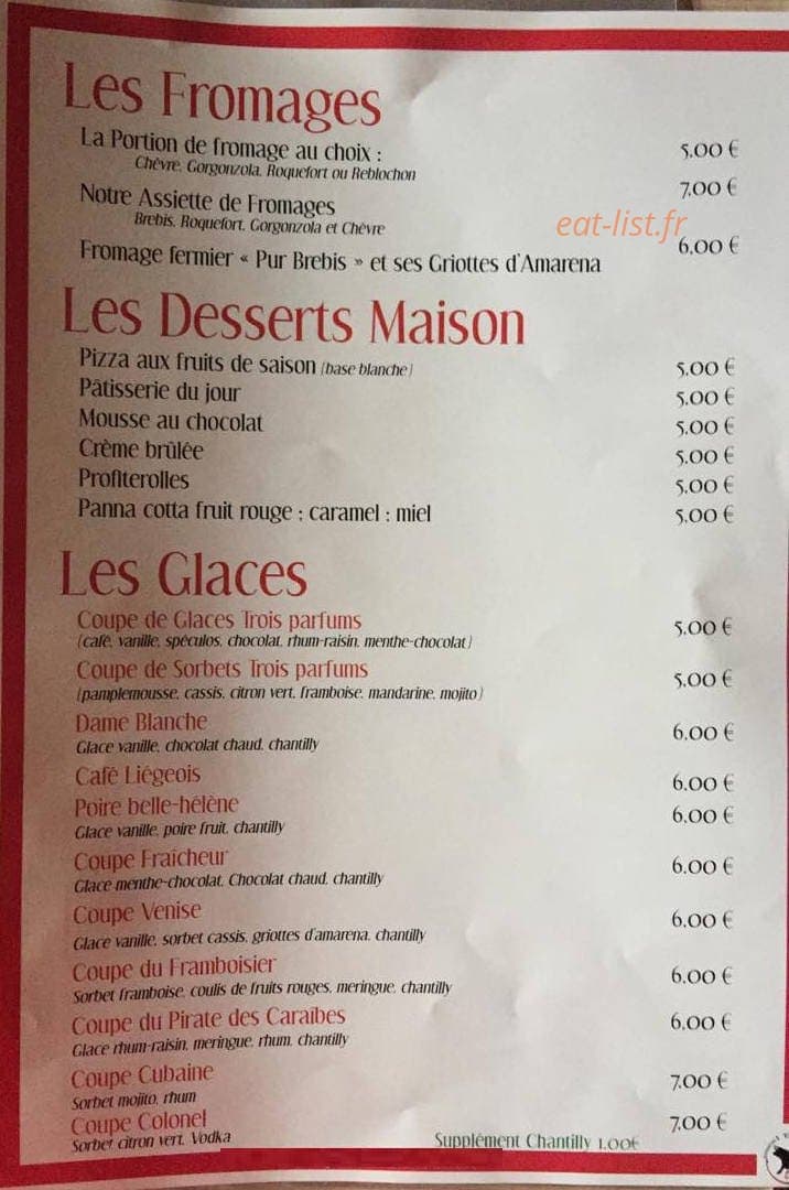 L’entrecôte — carte page 6